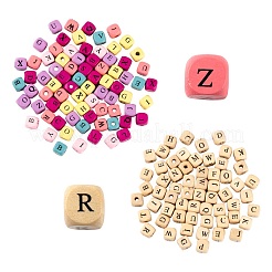 420Pcs 2 Style Natural Wood Printed Beads&nbsp;WOOD-LS0001-31