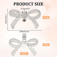2Pcs Alloy Crystal Rhinestone Wedding Shoe Decorations&nbsp;FIND-CP0002-06P