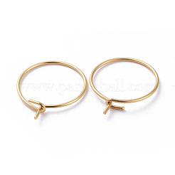 316 Surgical Stainless Steel Hoop Earring Findings&nbsp;STAS-J025-01A-G