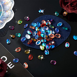 120Pcs 12 Colors Transparent Pointed Back Resin Rhinestone Cabochons&nbsp;KY-CW0001-01