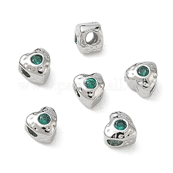 SHEGRACE Brass Green Cubic Zirconia Beads&nbsp;XGRQ4H283-681P-A