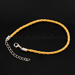 Trendy Braided Imitation Leather Bracelet Making&nbsp;BJEW-S076-009
