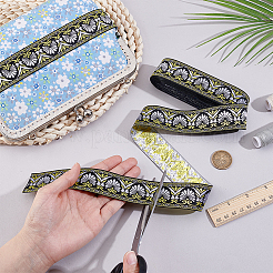 Ethnic Style Polyester Ribbons&nbsp;OCOR-WH0082-544A