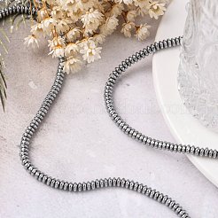 Non-Magnetic Synthetic Hematite Beads Strands&nbsp;G-C124-4x2mm-2