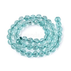 Crackle Transparent Glass Beads Strands&nbsp;GLAA-Q108-02A-04