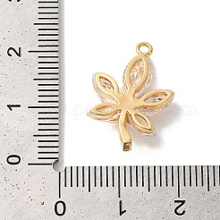 Brass Micro Pave Clear Cubic Zirconia Pendants&nbsp;KK-M294-05G-02