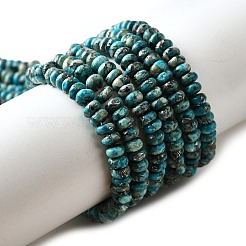 Synthetic Silver Line Turquoise Beads Strands&nbsp;G-L617-E03-2x4mm