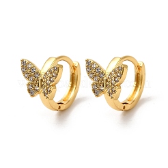 Butterfly Brass Hoop Earrings&nbsp;EJEW-S256-04A-G