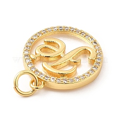 Rack Plating Brass Micro Pave Cubic Zirconia Pendants&nbsp;KK-K270-10G