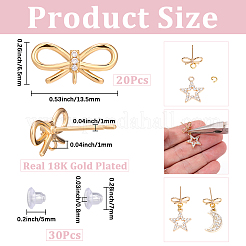 20Pcs Brass Stud Earring Findings&nbsp;KK-SC0007-79