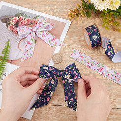 2 Rolls 2 Colors Polyester Ribbon&nbsp;SRIB-GF0001-19