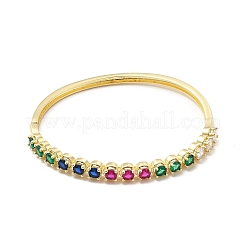 Cubic Zirconia Hinged Bangle&nbsp;BJEW-C029-01A-G