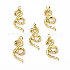 Brass Micro Pave Cubic Zirconia Pendants&nbsp;KK-E068-VB002