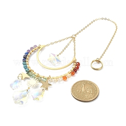 Glass Teardrop Pendant Decorations&nbsp;HJEW-JM01167
