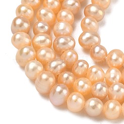 Natural Cultured Freshwater Pearl Beads Strands&nbsp;PEAR-L034-02