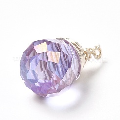 Transparent Glass Charms&nbsp;PALLOY-JF00853-02