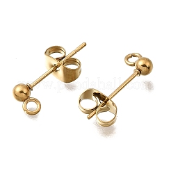 304 Stainless Steel Stud Earrings Findings&nbsp;STAS-L315-066B-G