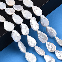 Baroque Natural Nucleated Pearl Keshi Pearl Beads Strands&nbsp;PEAR-S020-Z01