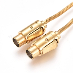 PVD Vacuum Plating 304 Stainless Steel Slider Bracelet/Bolo Bracelet Making&nbsp;MAK-L032-01G