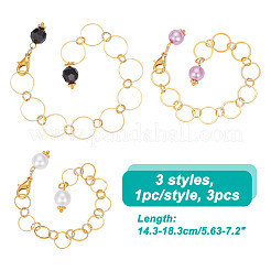 3Pcs 3 Styles Acrylic Pendant Knitting Row Counter Chains&nbsp;HJEW-NB00069