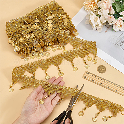 Polyester Lace Ribbon with Tassel&nbsp;OCOR-WH0082-462