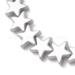 Non-magnetic Synthetic Hematite Star Beads Braided Bead Bracelets for Women Men&nbsp;BJEW-JB13301
