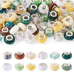 72Pcs 12 Colors Christmas Theme Resin Rondelle European Beads&nbsp;RESI-TA0004-88