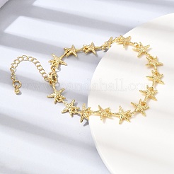 Brass Link Chain Bracelets for Women&nbsp;BJEW-D457-02G
