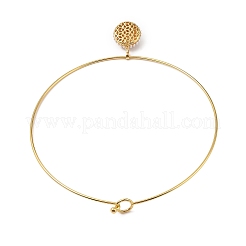 Brass with ABS Imitation Pearl Charm Necklace&nbsp;BJEW-Q350-05D-G