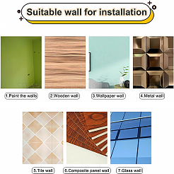 Mirror Acrylic Self Adhesive Wall Decorative&nbsp;AJEW-WH0518-24A