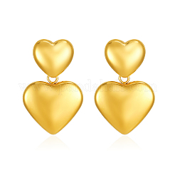 Stylish Stainless Steel Heart Dangle Stud Earrings&nbsp;BA0238