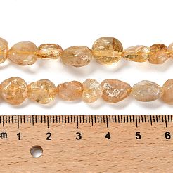 Heated Natural Citrine Beads Strands&nbsp;G-P497-01E-66