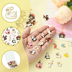 60Pcs 15 Styles Alloy Enamel Pendants&nbsp;FIND-FS0002-77