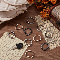 18Pcs 9 Styles Alloy D Rings&nbsp;FIND-BC0014-19