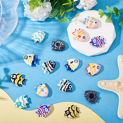 16Pcs 8 Colors Handmade Porcelain Beads&nbsp;PORC-TA0001-19