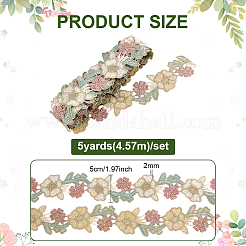 5 Yards Polyester Flower&nbsp;DIY-PH0038-23