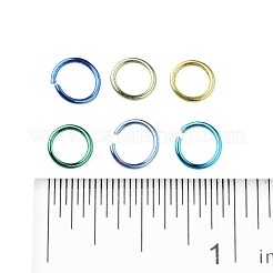 6 Colors Aluminum Wire Open Jump Rings&nbsp;ALUM-X0001-01A