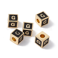 Rack Plating Brass Enamel Beads&nbsp;KK-B060-04G-01G