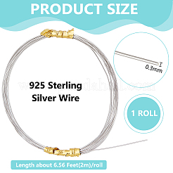 1 Roll 925 Sterling Silver Wire&nbsp;STER-BC0001-03C