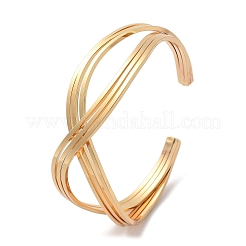 Brass Cuff Bangles for Women&nbsp;BJEW-F482-09G