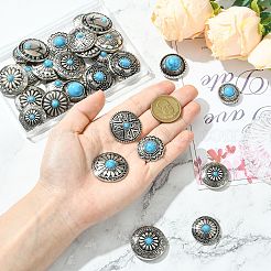14 Style Flat Round Alloy Coin Screwback Rivets&nbsp;FIND-CJ0004-58