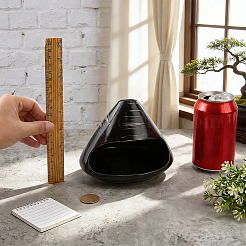 Cone-Shaped Ceramic Incense Burner Holder&nbsp;DJEW-WH0063-75B