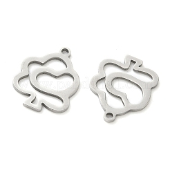 Hollow 201 Stainless Steel Pendants&nbsp;STAS-F337-10E-P