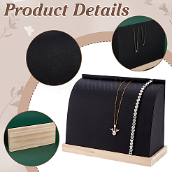 Wood Slant Back Necklaces Storage Rack&nbsp;NDIS-WH0001-16D
