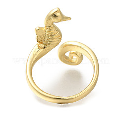 Rack Plating Brass Open Cuff Finger Rings For Women Men&nbsp;RJEW-C112-01G