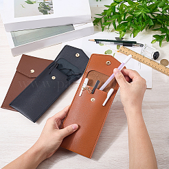 3Pcs 3 Colors PU Leather with Alloy Pen Holders&nbsp;AJEW-CL0002-94