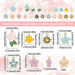 120Pcs 24 Style Alloy Enamel Charms&nbsp;ENAM-SC0003-33