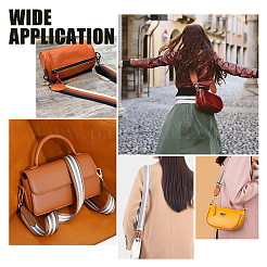 Stripe Pattern Adjustable Nylon Bag Strap&nbsp;FIND-WH0092-40B