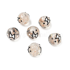 Luminous Handmade Enamel Gold Sand Glass Beads Strands&nbsp;LAMP-U004-08H