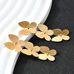 Butterfly 304 Stainless Steel Dangle Stud Earrings for Women&nbsp;EJEW-M102-01G